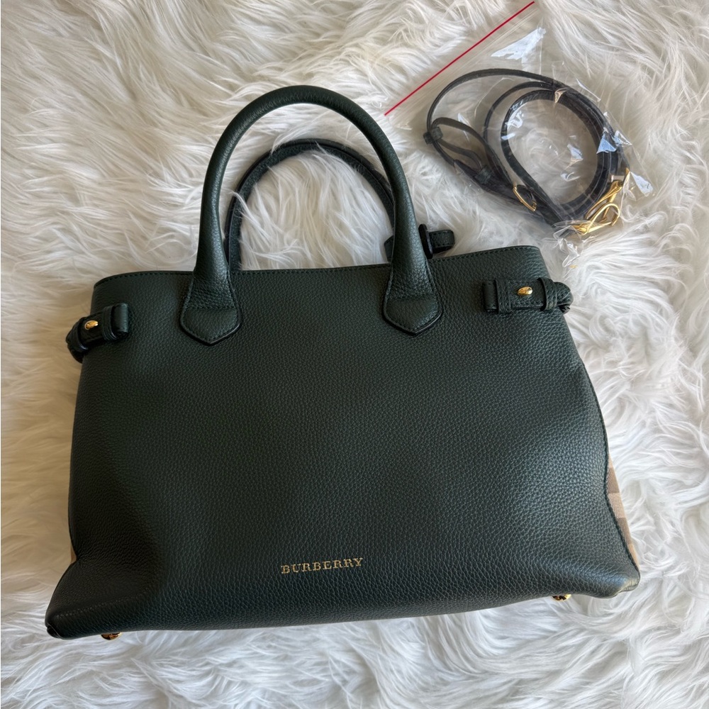 Burberry Dark Green Satchel Bag
